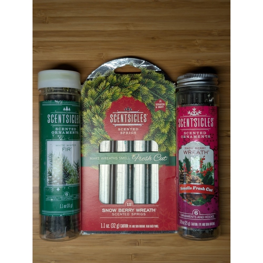 Scentsicles 13 White Winter Fir - Snow Berry Wreath 17 (Lot Of 3 Packs)